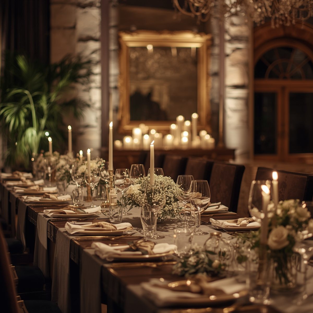 Luxury private dinner styling